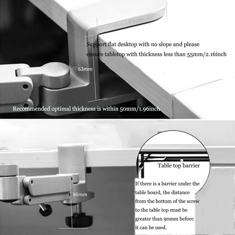 FUZADEL Ergonomic Arm Support for Desk Office Rotating Mouse Arm Rest Mouse Pad Clamp-On Mouse Shelf Desk Hand Rest for Computer Table Arm Support Mouse Pad Tray - Image 3